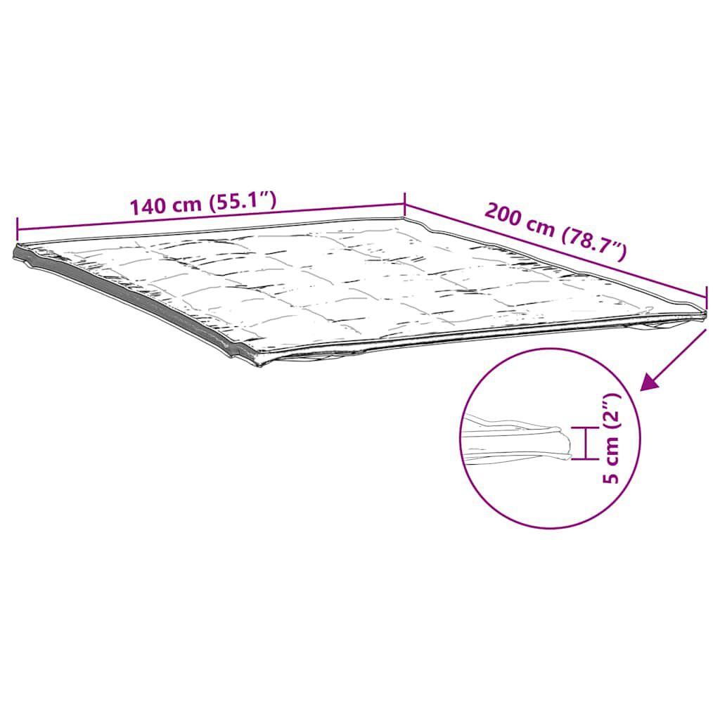 vidaXL Προστατευτικό στρώματος Λευκό 140x200 εκ.