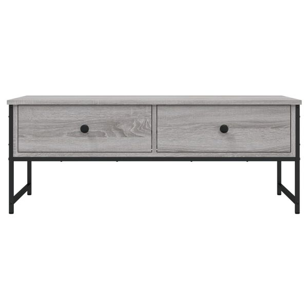 vidaXL Τραπεζάκι Σαλονιού Γκρι Sonoma 101x49x39,5 εκ. Επεξεργ. Ξύλο
