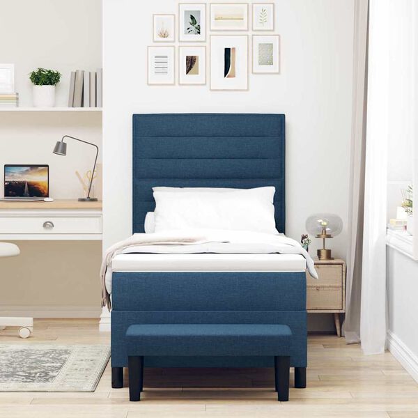 vidaXL &Kappa;&rho;&epsilon;&beta;ά&tau;&iota; &mu;&epsilon; &epsilon;&lambda;&alpha;&tau;ή&rho;&iota;&alpha; &mu;&epsilon; &sigma;&tau;&rho;ώ&mu;&alpha; &Mu;&pi;&lambda;&epsilon; 90 x 200 cm ύ&phi;&alpha;&sigma;&mu;&alpha;