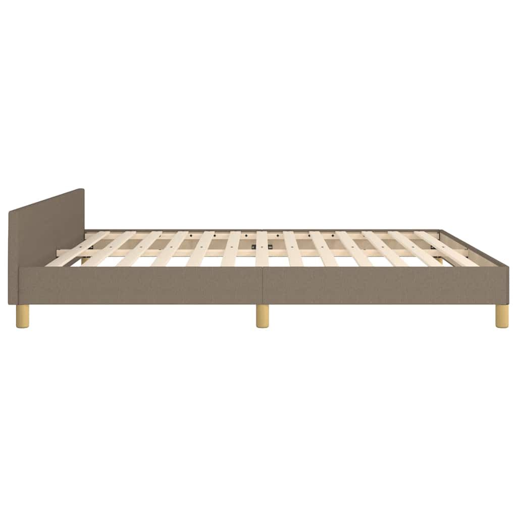 vidaXL Σκελετός Κρεβατιού Χωρίς Στρώμα Taupe 160x200 εκ. Υφασμάτινο