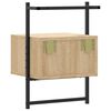 vidaXL Κομοδίνο Επιτοίχιο Sonoma Δρυς 35x30x51 εκ. από Επεξεργ. Ξύλο