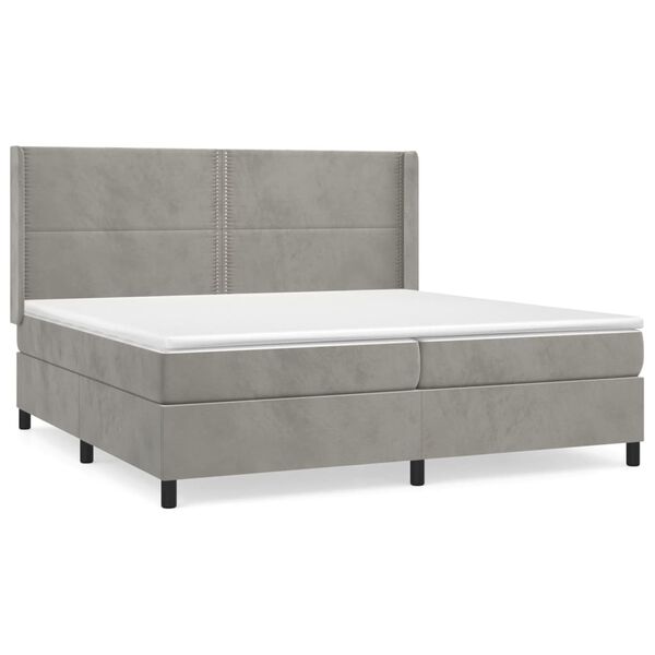 vidaXL &Kappa;&rho;&epsilon;&beta;ά&tau;&iota; Boxspring &mu;&epsilon; &Sigma;&tau;&rho;ώ&mu;&alpha; &Alpha;&nu;&omicron;&iota;&chi;&tau;ό &Gamma;&kappa;&rho;&iota; 200x200 &epsilon;&kappa;. &Beta;&epsilon;&lambda;&omicron;ύ&delta;&iota;&nu;&omicron;
