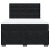 vidaXL Κρεβάτι Boxspring με Στρώμα Μαύρο 140x190 εκ. Βελούδινο