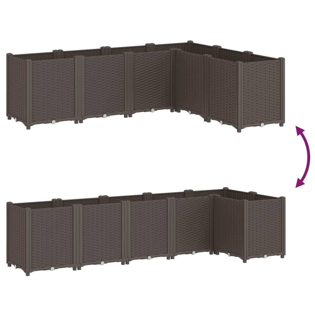 vidaXL Ζαρντινιέρα Κήπου Καφέ 160x120x53 εκ. Πολυπροπυλένιο