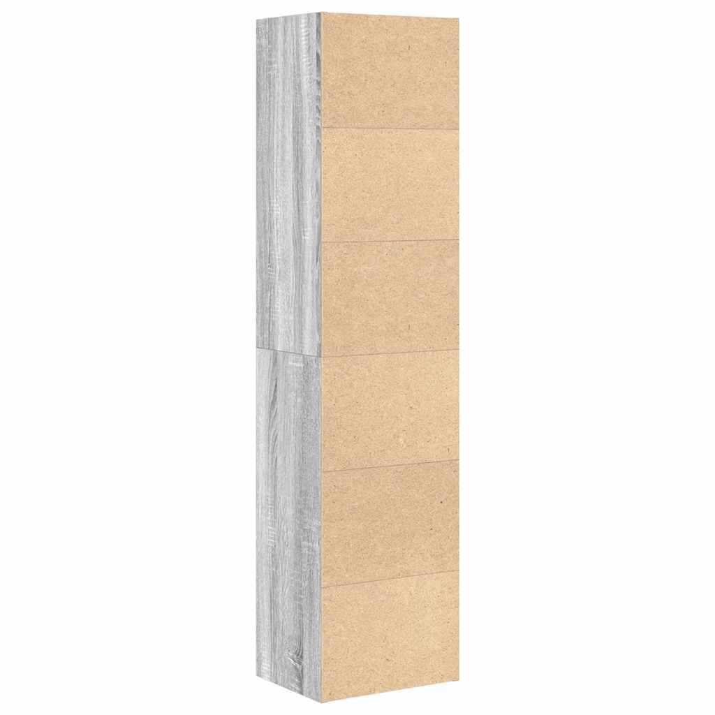 vidaXL Βιβλιοθήκη Γκρι Sonoma 31x24x127 εκ. από Επεξεργασμένο Ξύλο