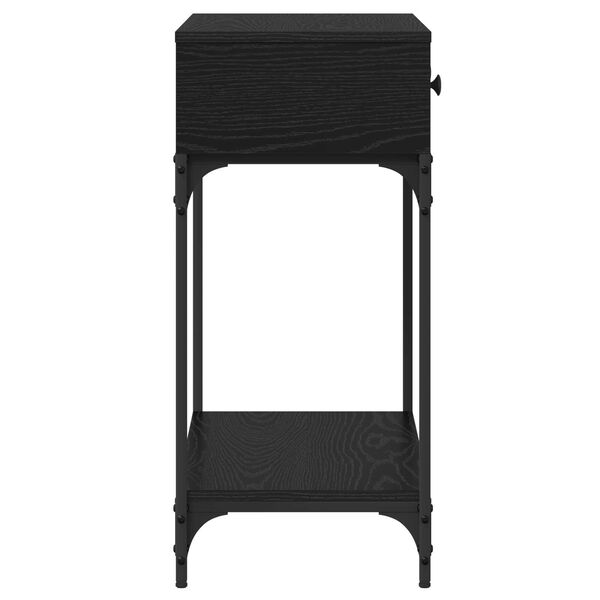 vidaXL Τραπέζι Κονσόλας Μαύρη Δρύς 75x34.5x75 cm Επεξεργασμένο Ξύλο