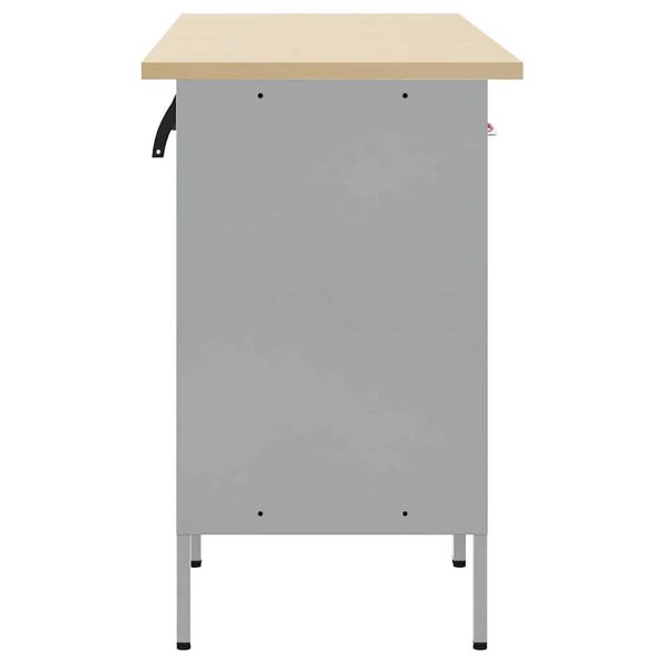 vidaXL Ντουλάπα Εργασίας με συρτάρι 3 pcs Κόκκινο 150 x 55 x 85 εκ