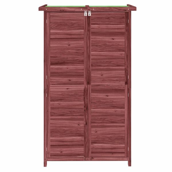 vidaXL Αποθήκη Εργαλείων Κήπου Μόκα 83x57x140 εκ. Μασίφ Ξύλο Πεύκου