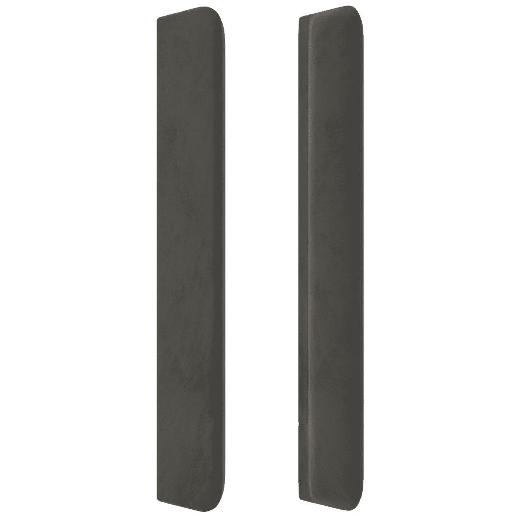 vidaXL Κρεβάτι Boxspring με Στρώμα Σκούρο Γκρι 80x200 εκ. Βελούδινο