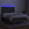 vidaXL &Kappa;&rho;&epsilon;&beta;ά&tau;&iota; Boxspring &mu;&epsilon; &Sigma;&tau;&rho;ώ&mu;&alpha; & LED &Sigma;&kappa;.&Gamma;&kappa;&rho;&iota; 140x200 &epsilon;&kappa; &Upsilon;&phi;&alpha;&sigma;&mu;ά&tau;&iota;&nu;&omicron;
