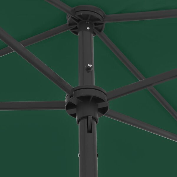 vidaXL Ομπρέλα Θαλάσσης Πράσινη 180 x 120 εκ.