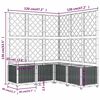vidaXL Ζαρντινιέρα Κήπου με Καφασωτό Μπλε Γκρι 120x120x136 εκ από PP