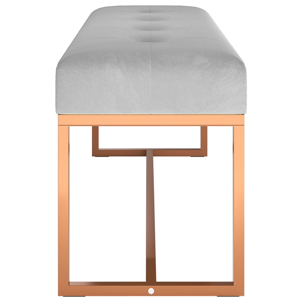 vidaXL Πάγκος Γκρι 110 x 36 x 45 εκ. Βελούδινος