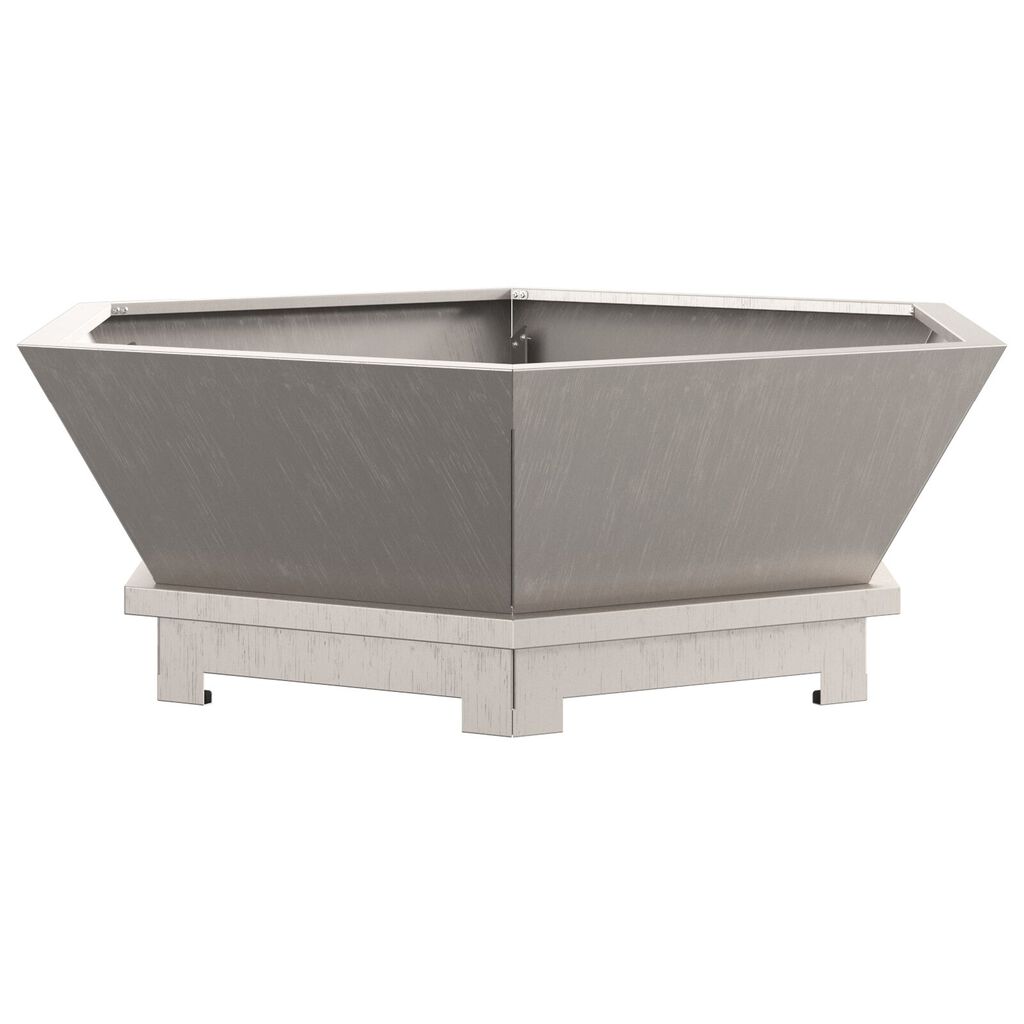 vidaXL Εστία Φωτιάς Εξαγωνική 75x75x28 εκ. Ανοξείδωτο Χάλυβα