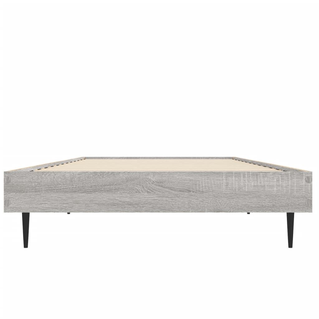 vidaXL Πλαίσιο Κρεβατιού Γκρι Sonoma 75x190 εκ. Επεξεργασμένο Ξύλο
