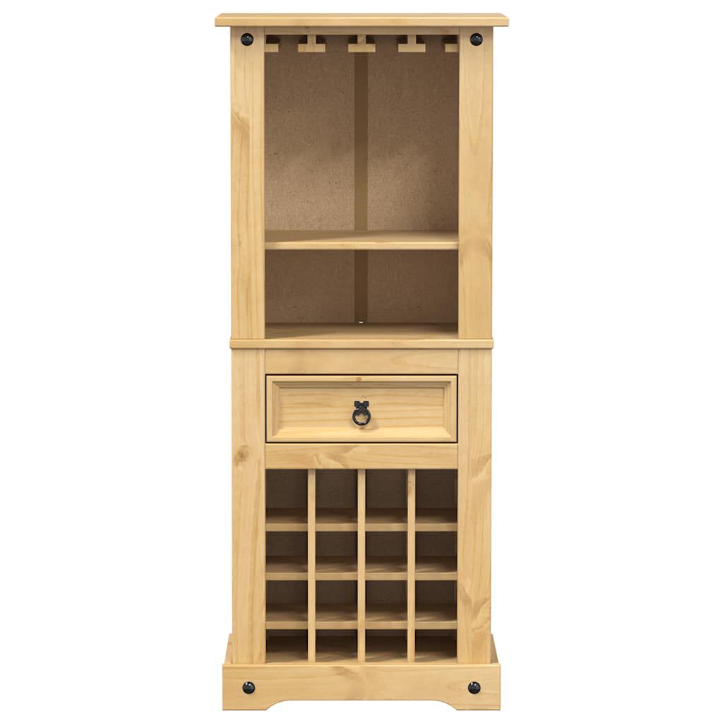 vidaXL Ραφιέρα Κρασιών Corona 56x35x134,5 εκ. από Μασίφ Ξύλο Πεύκου