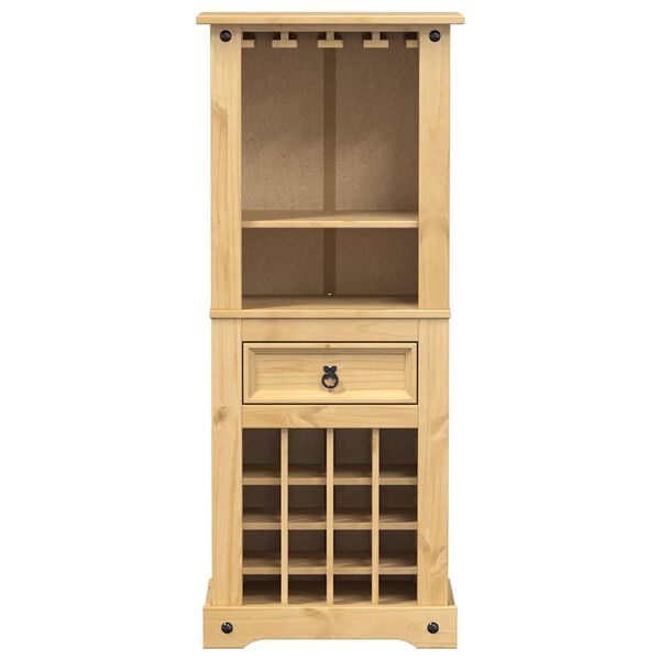 vidaXL Ραφιέρα Κρασιών Corona 56x35x134,5 εκ. από Μασίφ Ξύλο Πεύκου