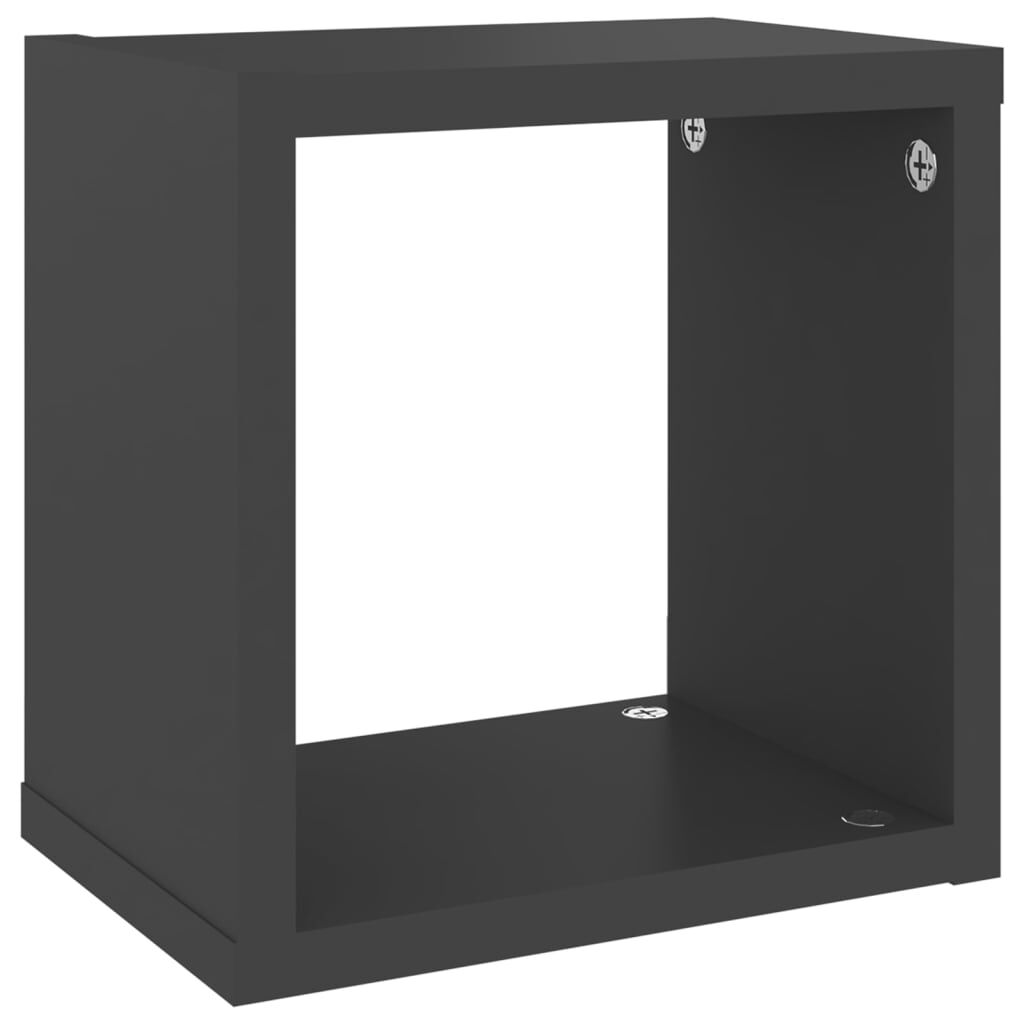 vidaXL Ράφια Κύβοι Τοίχου 6 τεμ. Γκρι 22 x 15 x 22 εκ.