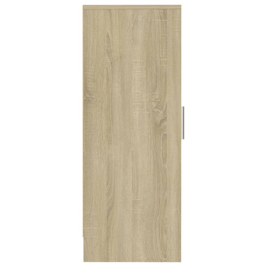 vidaXL Παπουτσοθήκη Sonoma Δρυς 32 x 35 x 92 εκ. από Επεξ. Ξύλο