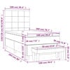 vidaXL Κρεβάτι Boxspring με Στρώμα Σκούρο Γκρι 100x200 εκ. Υφασμάτινο