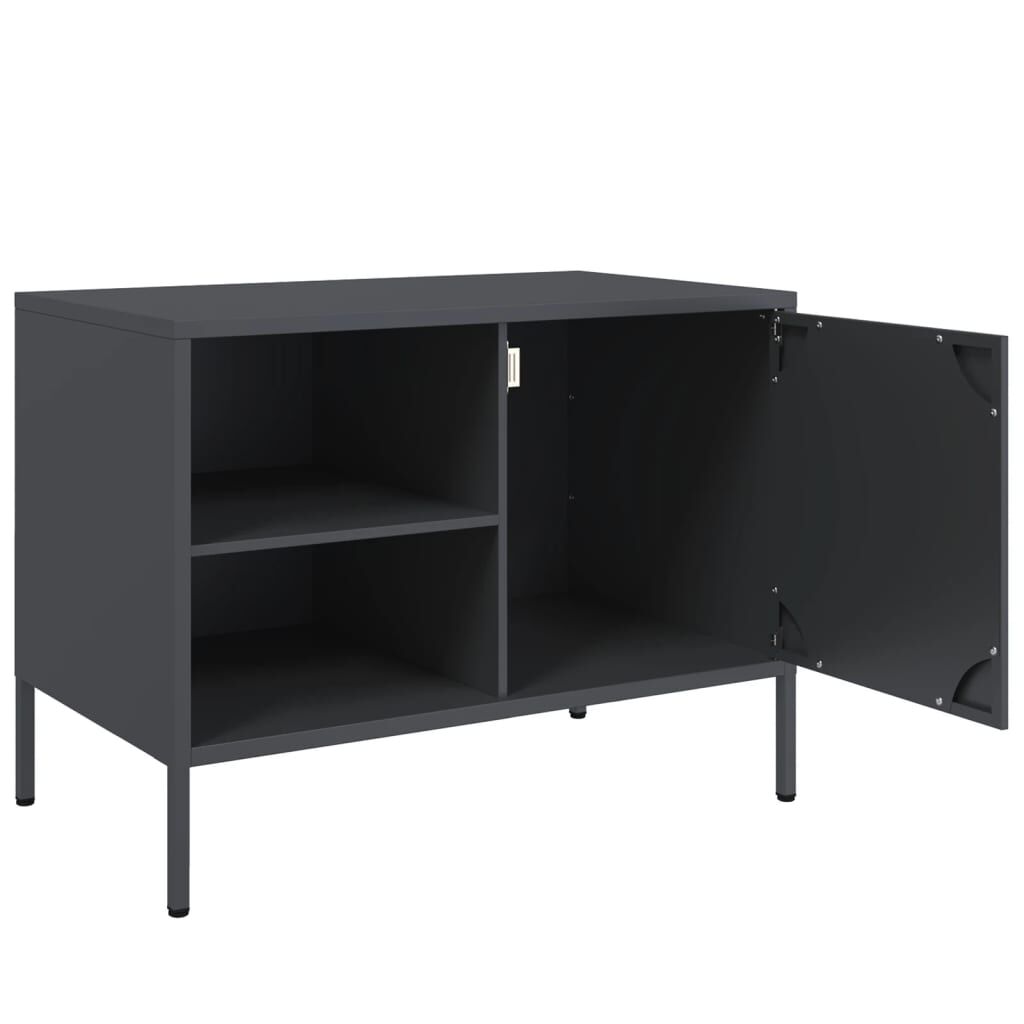 vidaXL Έπιπλο Τηλεόρασης Ανθρακί 68x39x50,5 εκ. από Χάλυβα