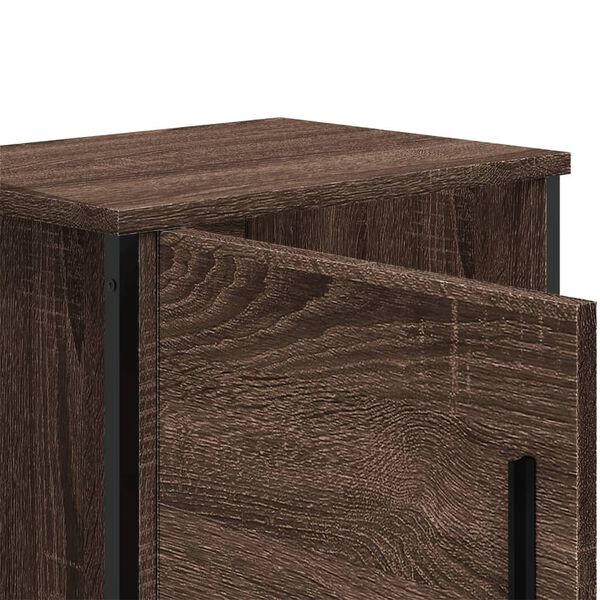 vidaXL Κομοδίνα 2 τεμ. Καφέ Δρυς 40x30x40 εκ. από Επεξεργ. Ξύλο