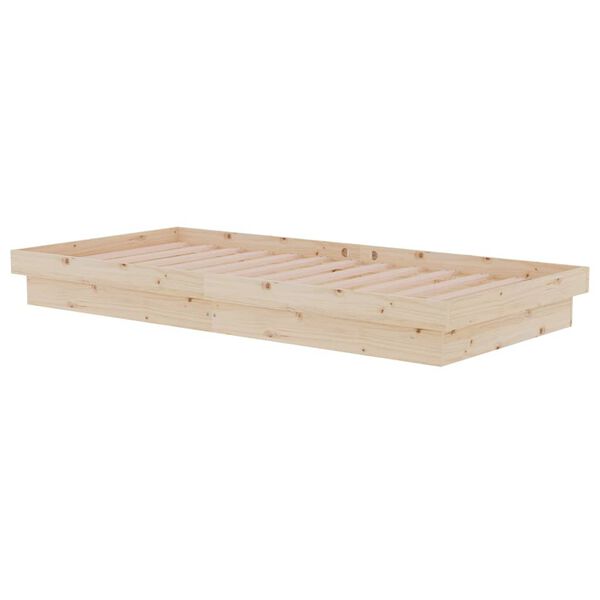 vidaXL Πλαίσιο Κρεβατιού 90 x 190 εκ. από Μασίφ Ξύλο Single