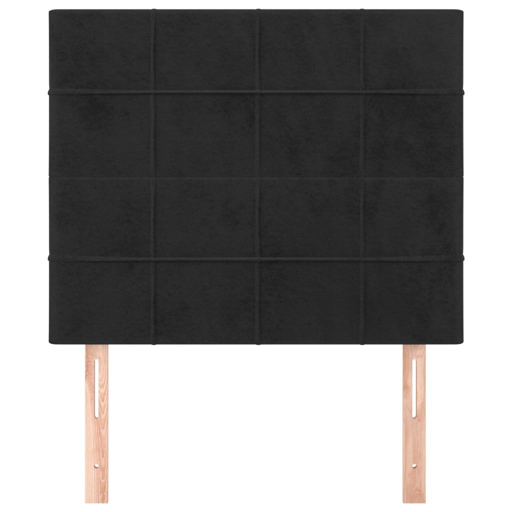 vidaXL Κεφαλάρια Κρεβατιού 2 τεμ. Μαύρο 100x5x78/88 εκ. Βελούδινο