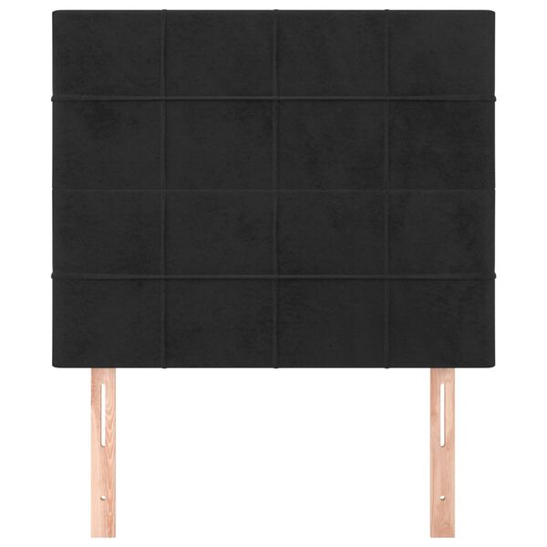 vidaXL Κεφαλάρια Κρεβατιού 2 τεμ. Μαύρο 100x5x78/88 εκ. Βελούδινο
