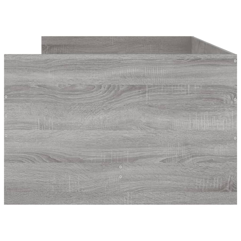 vidaXL Πλαίσιο Κρεβατιού με Συρτάρια Γκρι Sonoma 90 x 190 εκ.