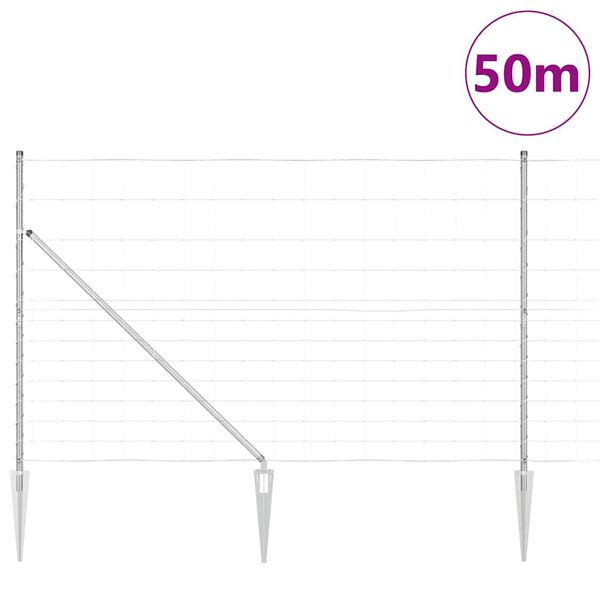 vidaXL &Sigma;&tau;ύ&lambda;&omicron;&sigmaf; &Pi;&epsilon;&rho;&iota;&phi;&rho;ά&xi;&epsilon;&omega;&nu; &Gamma;&alpha;&lambda;&beta;&alpha;&nu;&iota;&sigma;&mu;έ&nu;&omicron; 50 x 1,5 m &Alpha;&tau;&sigma;ά&lambda;&iota;