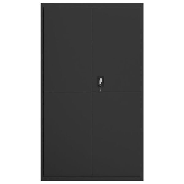 vidaXL Αρχειοθήκη Μαύρη 105 x 40 x 180 εκ. Ατσάλινη