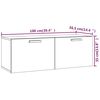 vidaXL Ντουλάπι Τοίχου άσπρο100x36,5x35 εκ. από Επεξεργασμένο Ξύλο