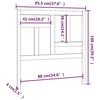 vidaXL Κεφαλάρι Κρεβατιού Μελί 95,5x4x100 εκ. από Μασίφ Ξύλο Πεύκου