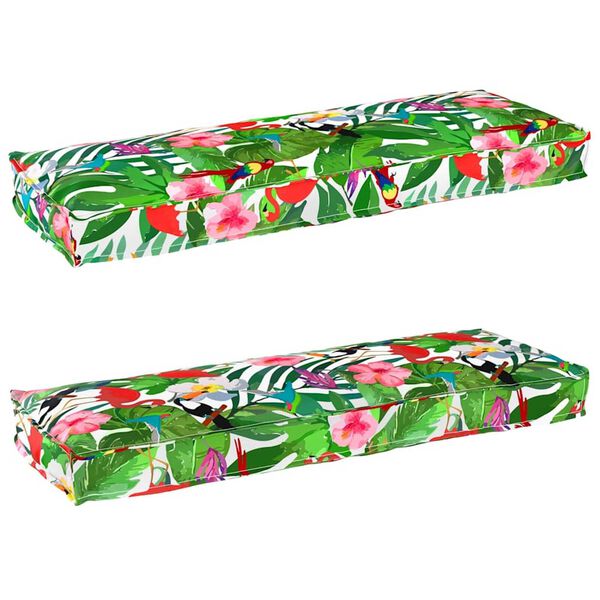 vidaXL Σετ Μαξιλαριών Πάγου 2 pcs Τροπική ζούγκλα 120 x 40 x 8 εκ