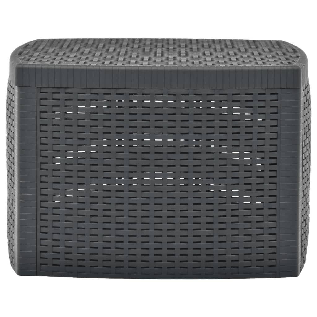 vidaXL Βοηθητικό Τραπέζι Ανθρακί 54 x 54 x 36,5 εκ. Πλαστικό
