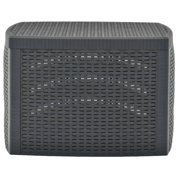 vidaXL Βοηθητικό Τραπέζι Ανθρακί 54 x 54 x 36,5 εκ. Πλαστικό
