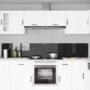 vidaXL Πίσω Πάνελ Κουζίνας 2 pcs Μαύρο 120 x 40 cm σκληρυμένο γυαλί