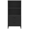 vidaXL Βιβλιοθήκη VIKEN Μαύρη 60x35x123 εκ. από Επεξεργασμένο Ξύλο