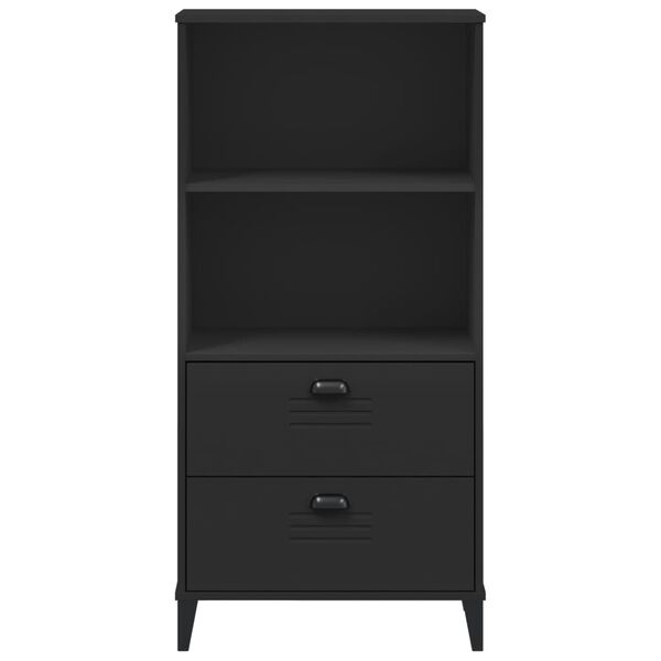 vidaXL Βιβλιοθήκη VIKEN Μαύρη 60x35x123 εκ. από Επεξεργασμένο Ξύλο