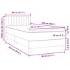 vidaXL Box Spring κρεβάτι με στρώμα σκούρο πράσινο 80x220εκ. Βελούδινο