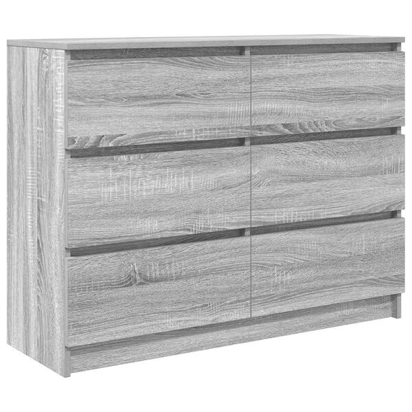 vidaXL Sideboard &Gamma;&kappa;&rho;&iota; Sonoma 100x35x76 cm &Xi;ύ&lambda;&iota;&nu;&omicron; &mu;&eta;&chi;&alpha;&nu;&omicron;&upsilon;&rho;&gamma;&iota;&kappa;ό &xi;ύ&lambda;&omicron;