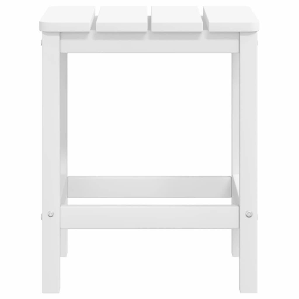vidaXL Καρέκλα Κήπου Adirondack Λευκή από HDPE με Υποπόδιο & Τραπεζάκι