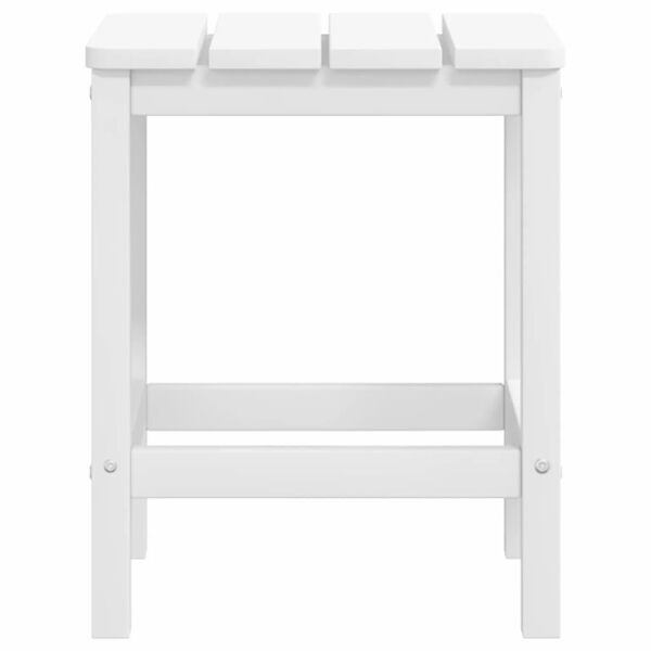 vidaXL Καρέκλα Κήπου Adirondack Λευκή από HDPE με Υποπόδιο & Τραπεζάκι