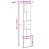 vidaXL Βιβλιοθήκη Καπνιστή Δρυς 40x36x189 εκ. από Επεξεργασμένο Ξύλο