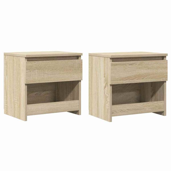 vidaXL Κομοδίνα 2 τεμ. Sonoma Δρυς 40 x 30 x 39 εκ. από Επεξ. Ξύλο