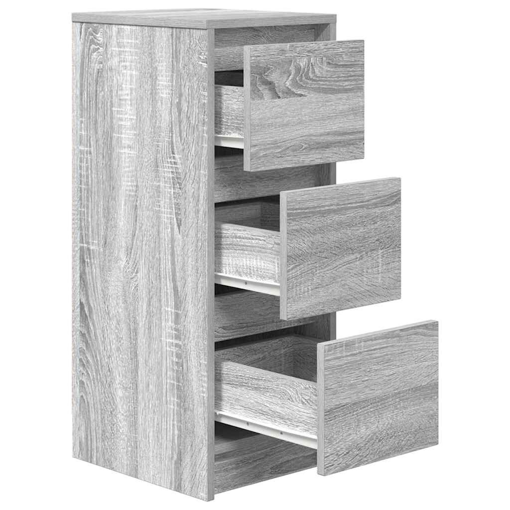 vidaXL Sideboard Γκρι Sonoma 29,5x34x76 cm Ξύλινο μηχανουργικό ξύλο