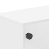vidaXL Τραπεζάκι Σαλονιού Λευκό 68,5x50x50 εκ. με Γυάλινες Πόρτες