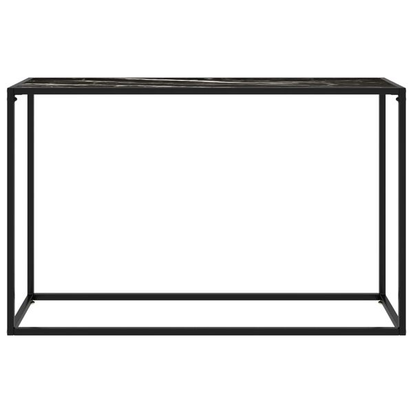 vidaXL Τραπέζι Κονσόλα Μαύρο 120 x 35 x 75 εκ. από Ψημένο Γυαλί