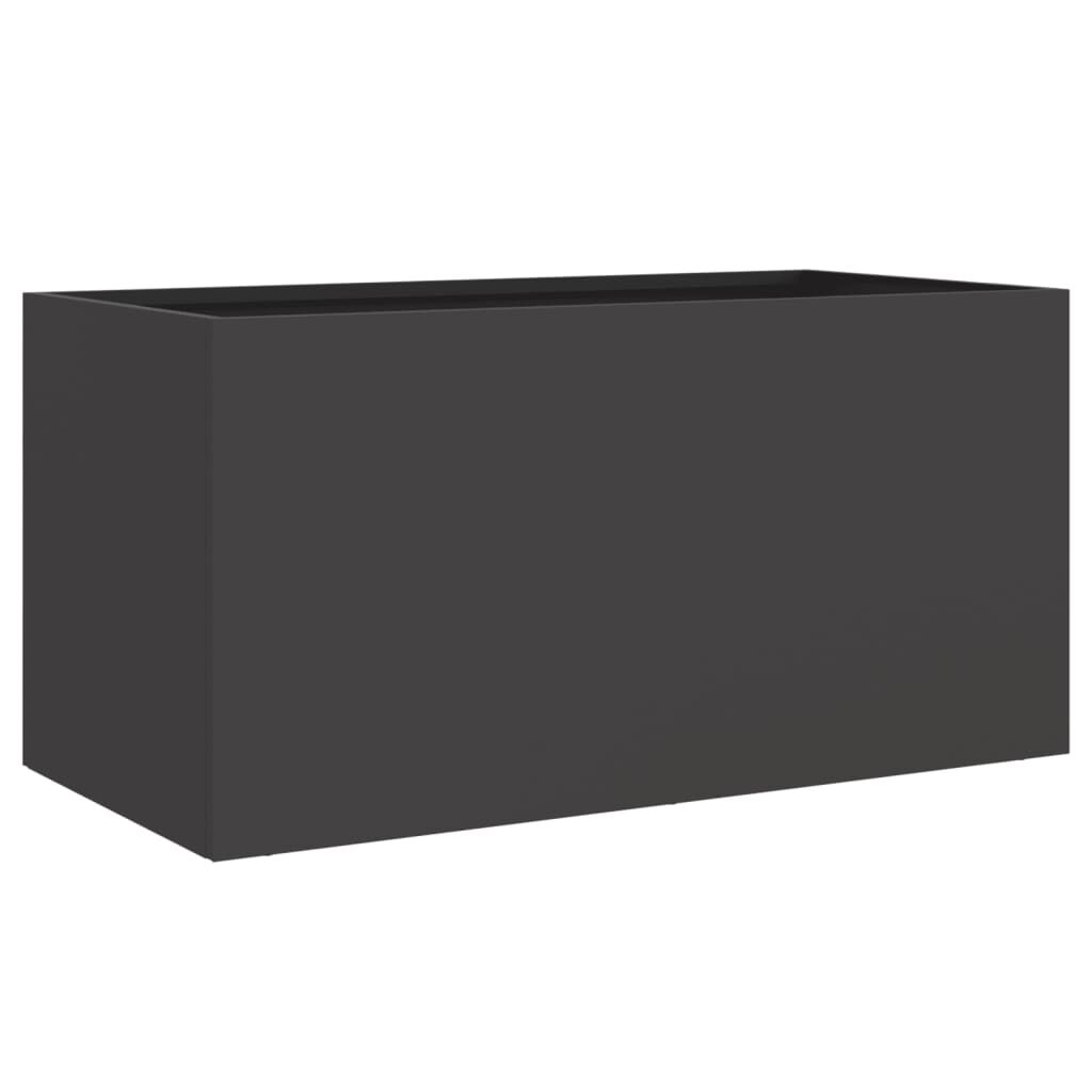 vidaXL Ζαρντινιέρα Μαύρη 62x30x29 εκ. από Χάλυβα